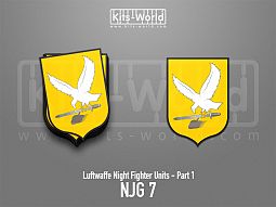 Kitsworld SAV Sticker - Luftwaffe Night Fighters - NJG 7 Unit 